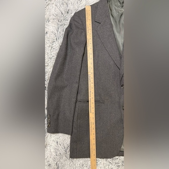 Vintage JOHN PEEL Ltd. 3 Piece Wool Suit Grey with White Pin Striped. - Picture 13 of 17